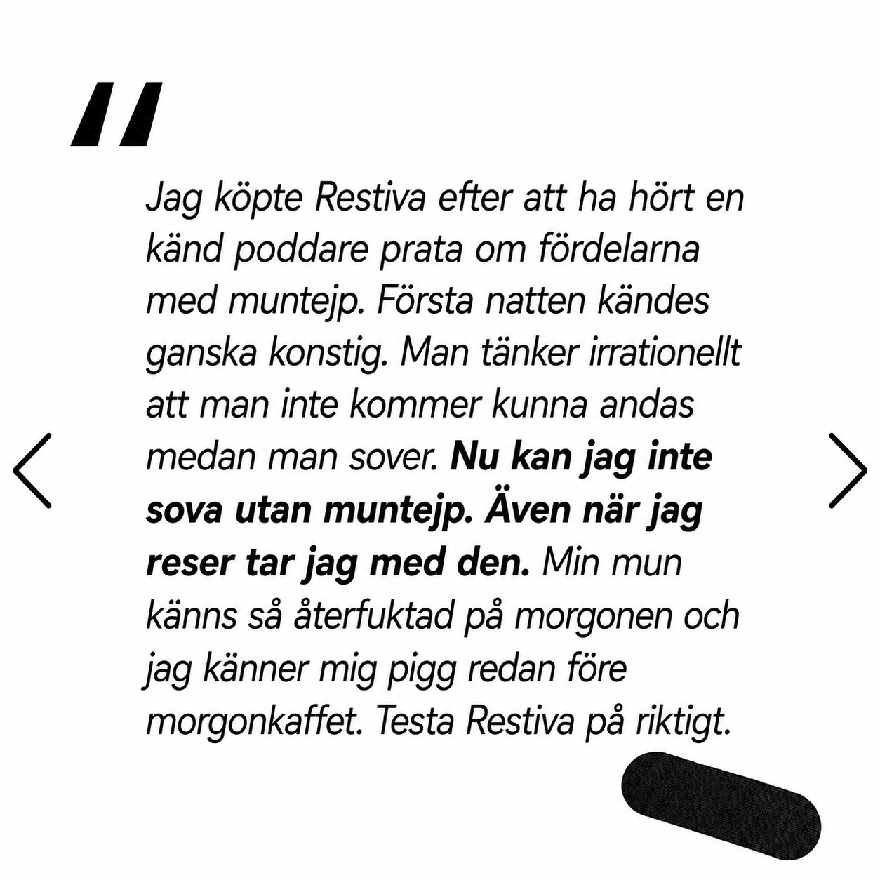 Svart muntejp